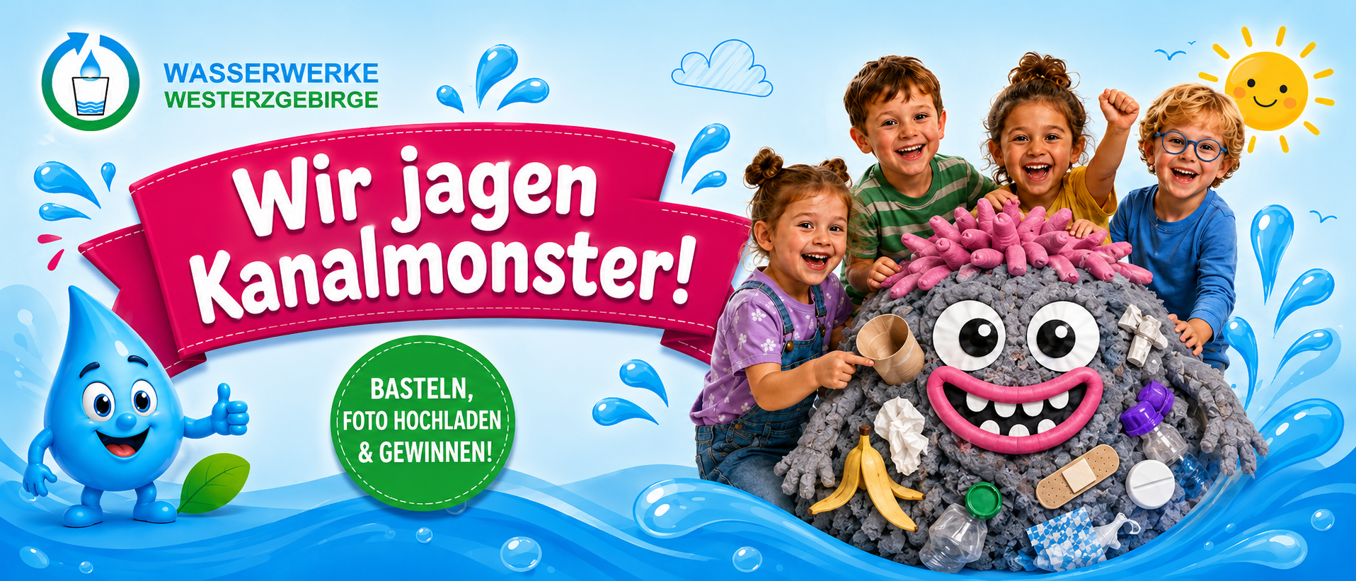 Wir jagen Kanalmonster – Aktion der Wasserwerke Westerzgebirge